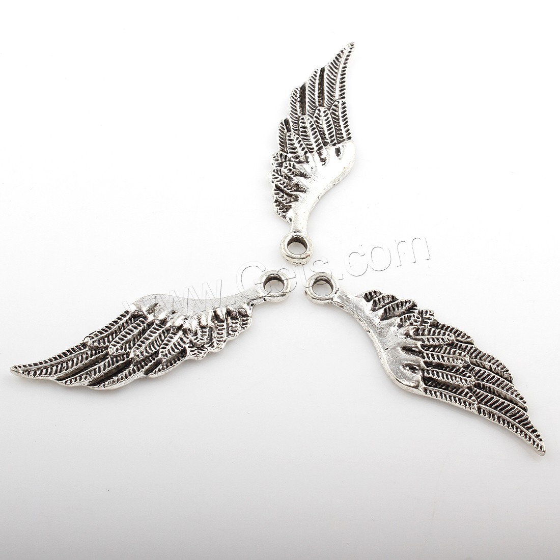 Wing Shaped Zinc Alloy Pendants, plated, more colors for choice, 17*56mm, Hole:Approx 3mm, Approx 87PCs/Bag, Sold By Bag