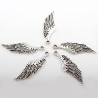 Wing Shaped Zinc Alloy Pendants, plated 17*56mm Approx 3mm, Approx 