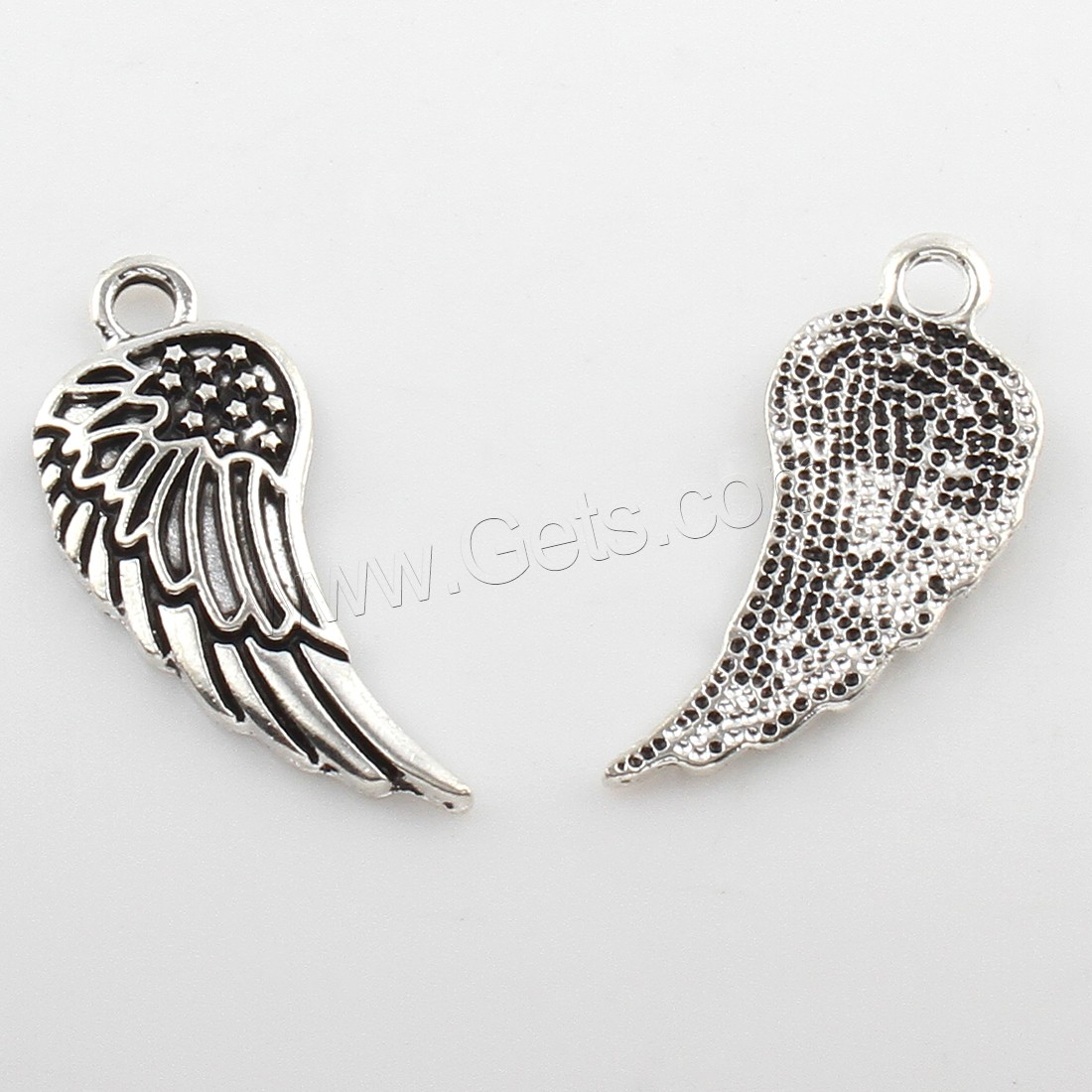 Wing Shaped Zinc Alloy Pendants, plated, more colors for choice, 11*26mm, Hole:Approx 2mm, Approx 312PCs/Bag, Sold By Bag