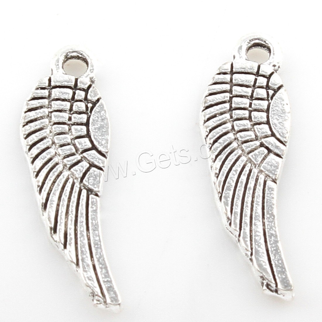 Wing Shaped Zinc Alloy Pendants, plated, more colors for choice, 5*16mm, Hole:Approx 1mm, Approx 1250PCs/Bag, Sold By Bag