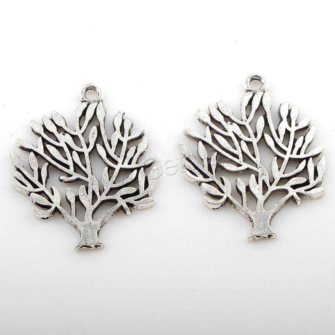 Zinc Alloy Jewelry Pendants, Tree, plated, more colors for choice, 24*30mm, Hole:Approx 2mm, Approx 192PCs/Bag, Sold By Bag