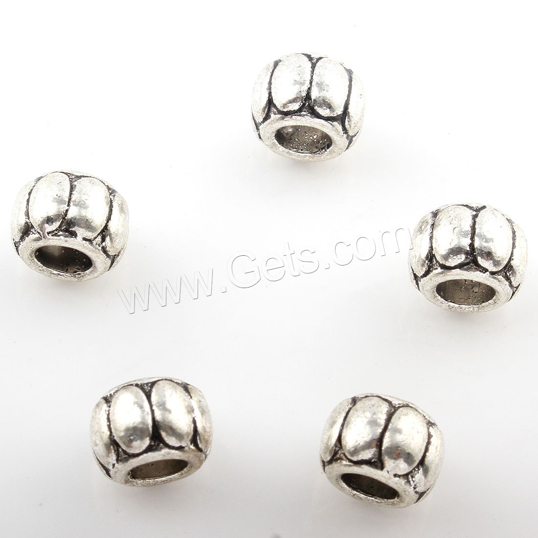 Perles intercalaires en alliage de zinc, Placage, plus de couleurs à choisir, 10*6mm, Trou:Environ 4mm, Environ 294PC/sac, Vendu par sac