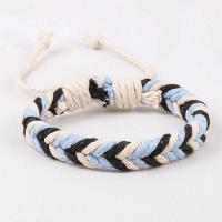 Linen Bracelet, Adjustable & handmade & Unisex & woven pattern 