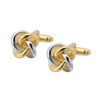Brass Cufflinks, plated, 2 pieces & Unisex 14mm 