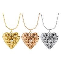 Zinc Alloy Locket Necklace, with 5cm extender chain, Heart, fashion jewelry & for woman Approx 15.7 Inch 
