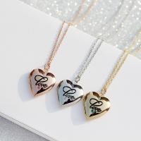 Brass Locket Necklace, with 5cm extender chain, Heart, fashion jewelry & for woman Approx 15.7 Inch 