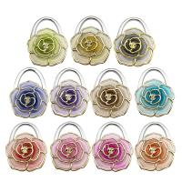 Zinc Alloy Bag Hanger, with Plastic, Flower, plated, portable & Collapsible & anti-skidding 