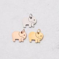 Stainless Steel Animal Pendants, 304 Stainless Steel, Elephant, plated, fashion jewelry 