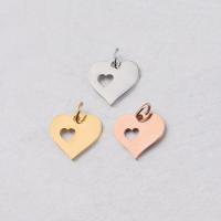 Stainless Steel Heart Pendants, 304 Stainless Steel, plated, fashion jewelry & hollow 