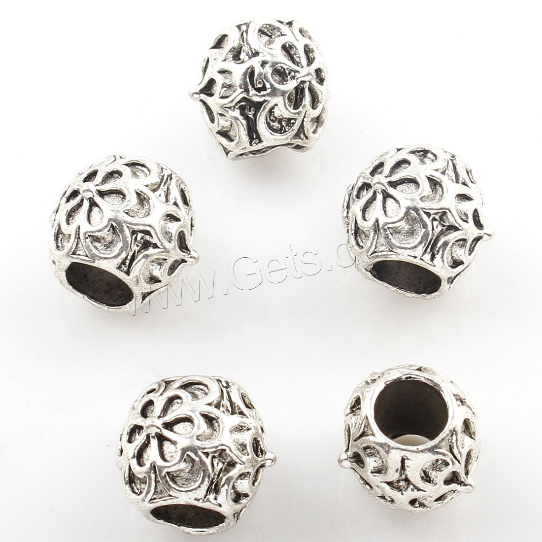 Zinc Alloy Jewelry Beads, plated, more colors for choice, 9*9mm, Hole:Approx 4mm, Approx 238PCs/Bag, Sold By Bag