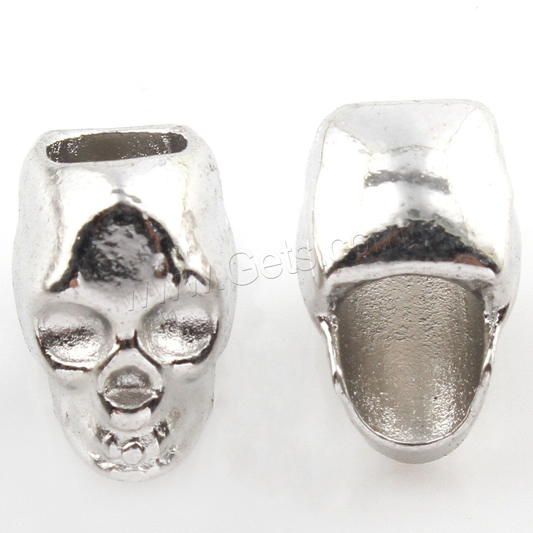 Zinc Alloy Spacer Beads, Skull, plated, more colors for choice, 7*11mm, Hole:Approx 4mm, Approx 238PCs/Bag, Sold By Bag