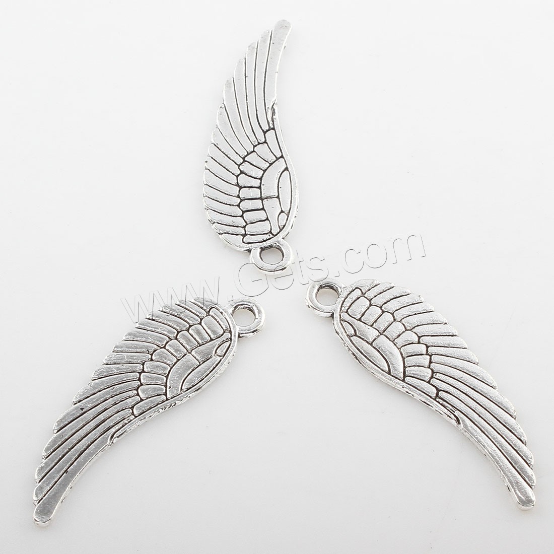 Wing Shaped Zinc Alloy Pendants, plated, more colors for choice, 9*30mm, Approx 500PCs/Bag, Sold By Bag