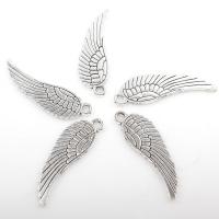 Wing Shaped Zinc Alloy Pendants, plated 9*30mm, Approx 