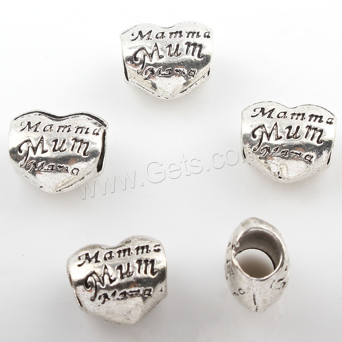Zinc Alloy Spacer Beads, Heart, plated, more colors for choice, 11*10mm, Hole:Approx 5mm, Approx 294PCs/Bag, Sold By Bag