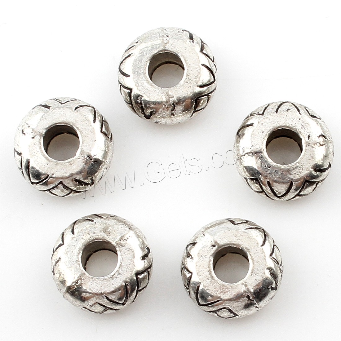 Zinc Alloy Jewelry Beads, plated, more colors for choice, 13x13x6mm, Hole:Approx 4mm, Approx 125PCs/Bag, Sold By Bag