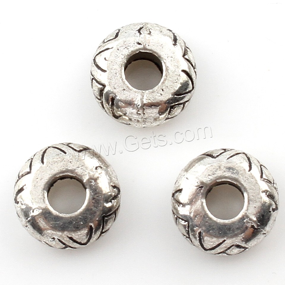 Zinc Alloy Jewelry Beads, plated, more colors for choice, 13x13x6mm, Hole:Approx 4mm, Approx 125PCs/Bag, Sold By Bag