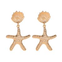 Zinc Alloy Drop Earring, Starfish, fashion jewelry & for woman 