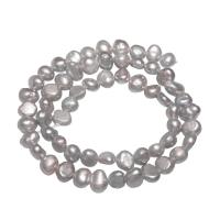 Perles nacres baroques de culture d'eau douce , perle d'eau douce cultivée, gris Environ 0.8mm, Environ Vendu par brin