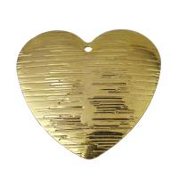 Латунные подвески-сердце, Латунь, Сердце, плакирован золотом отверстие:Приблизительно 1.5mm, продается PC