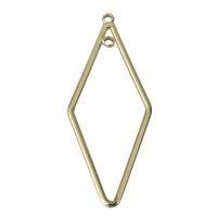 Brass Jewelry Pendants, Rhombus, gold color plated Approx 1.5mm 