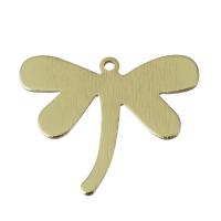 Animal Brass Pendants, Dragonfly, gold color plated Approx 1.5mm 