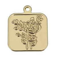 Brass Jewelry Pendants, gold color plated Approx 1.5mm 