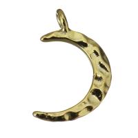 Brass Jewelry Pendants, Moon, gold color plated Approx 1.5mm 