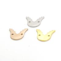 Stainless Steel Charm Connector, 304 Stainless Steel, Angel Wing, plated, fashion jewelry Approx 1.3mm 