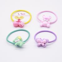 Ponytail Holder, Resin, Gift box package & for children, mixed colors, 35mm 