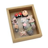 Children Hair Jewelry Set, Cloth, hair clip, Gift box package & for children 80~100mm 