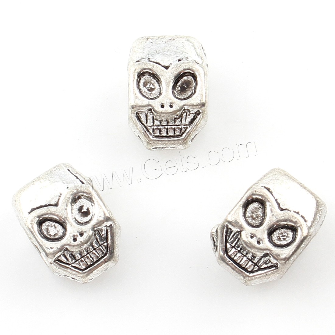 Zinc Alloy Jewelry Beads, Skull, plated, more colors for choice, 8x11x7mm, Hole:Approx 4mm, Approx 166PCs/Bag, Sold By Bag