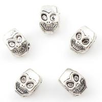 Zinc Alloy Jewelry Beads, Skull, plated Approx 4mm, Approx 
