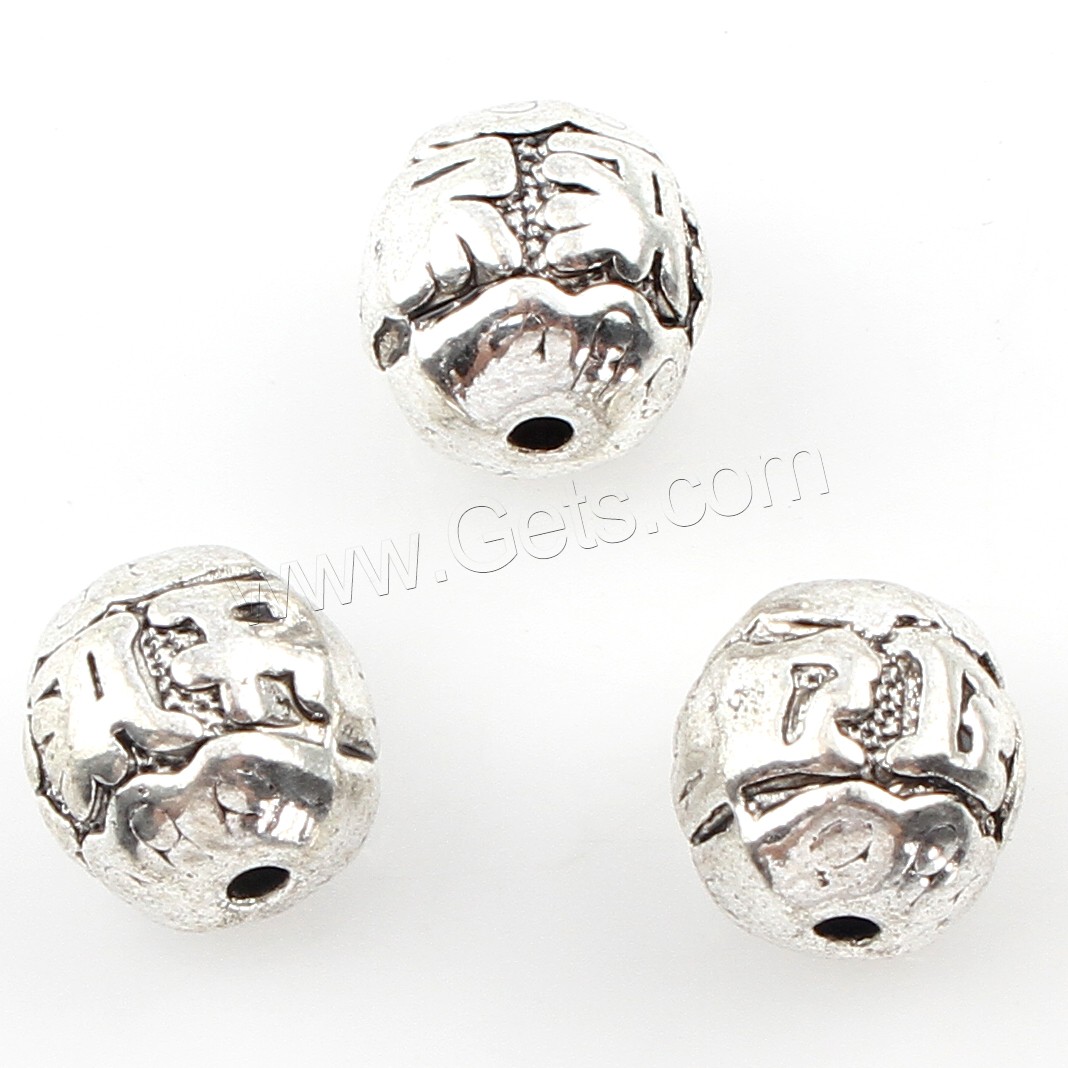 Zinc Alloy Jewelry Beads, plated, more colors for choice, 11x11x11mm, Hole:Approx 1mm, Approx 100PCs/Bag, Sold By Bag