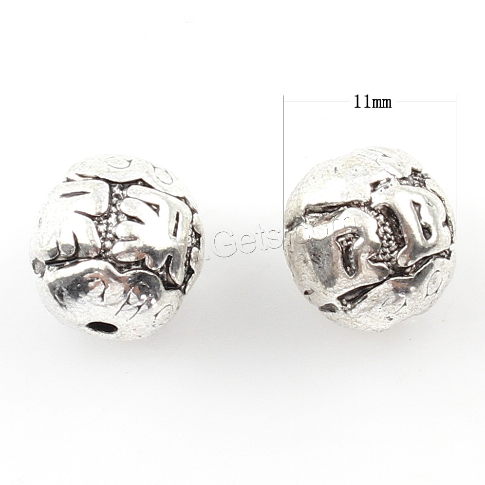 Zinc Alloy Jewelry Beads, plated, more colors for choice, 11x11x11mm, Hole:Approx 1mm, Approx 100PCs/Bag, Sold By Bag