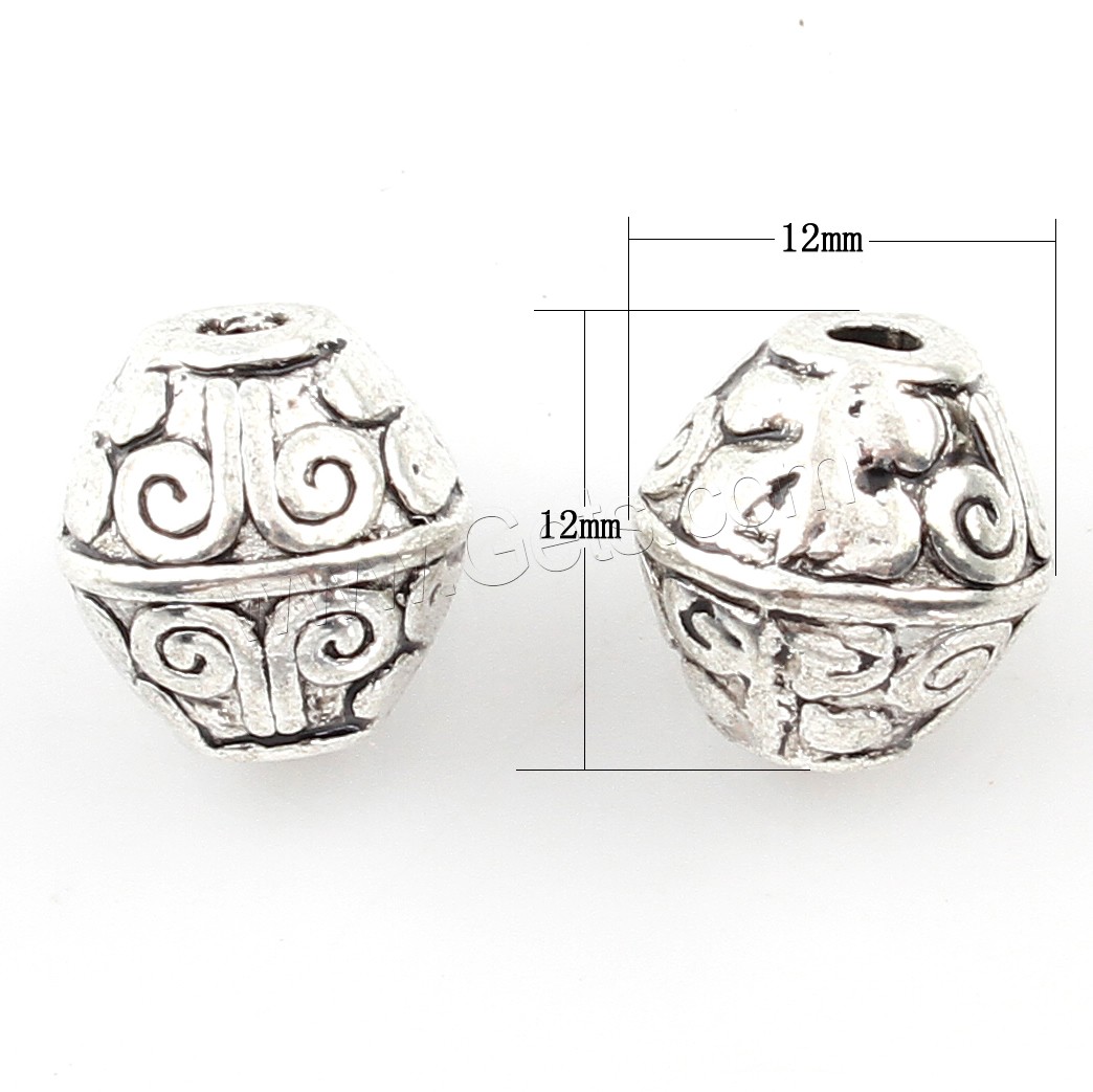 Zinc Alloy Jewelry Beads, plated, more colors for choice, 12x12x12mm, Hole:Approx 2mm, Approx 100PCs/Bag, Sold By Bag