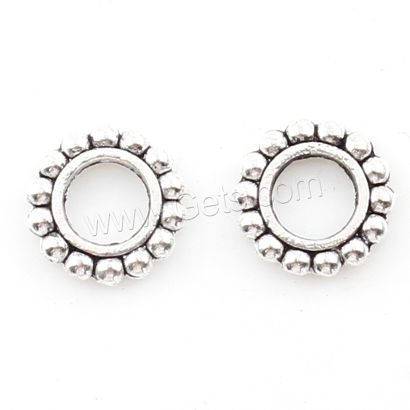 Zinc Alloy Spacer Beads, plated, more colors for choice, 9x9x2mm, Hole:Approx 6mm, Approx 1250PCs/Bag, Sold By Bag