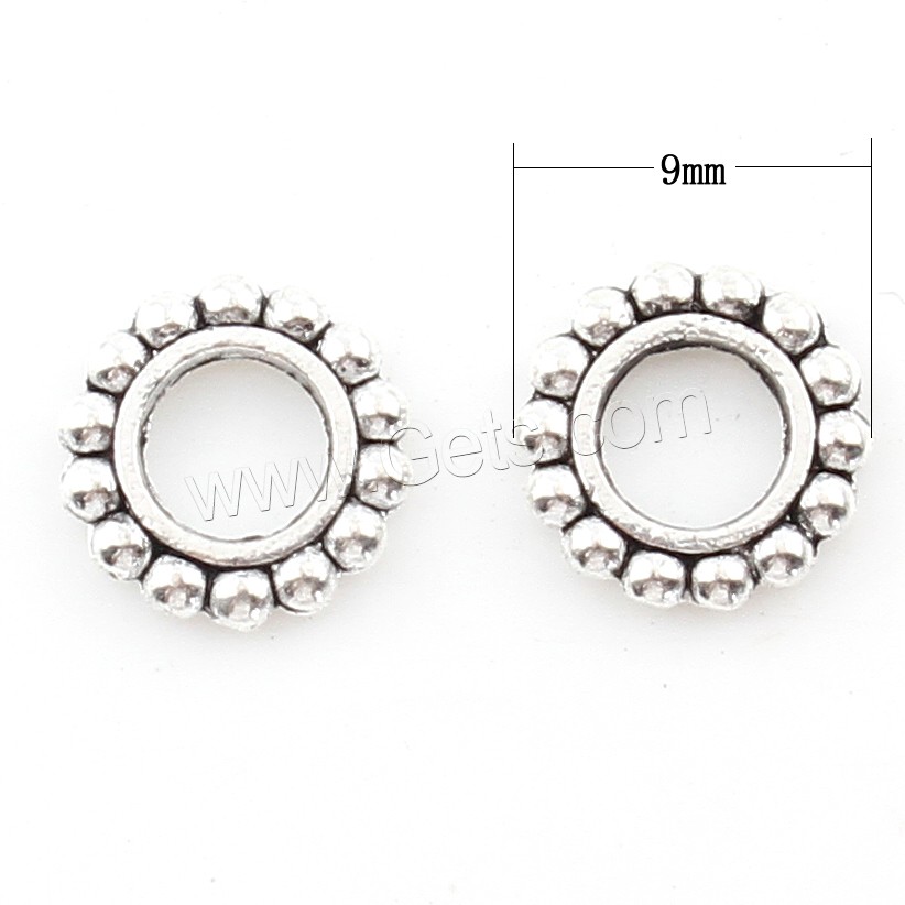 Zinc Alloy Spacer Beads, plated, more colors for choice, 9x9x2mm, Hole:Approx 6mm, Approx 1250PCs/Bag, Sold By Bag