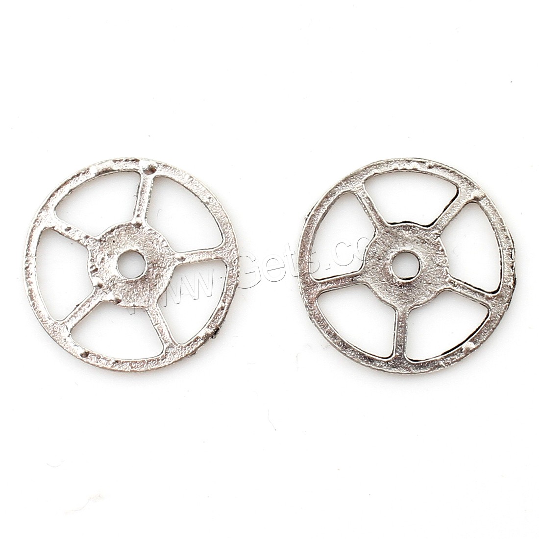 Zinc Alloy Spacer Beads, plated, more colors for choice, 24x24x1mm, Hole:Approx 2mm, Approx 250PCs/Bag, Sold By Bag