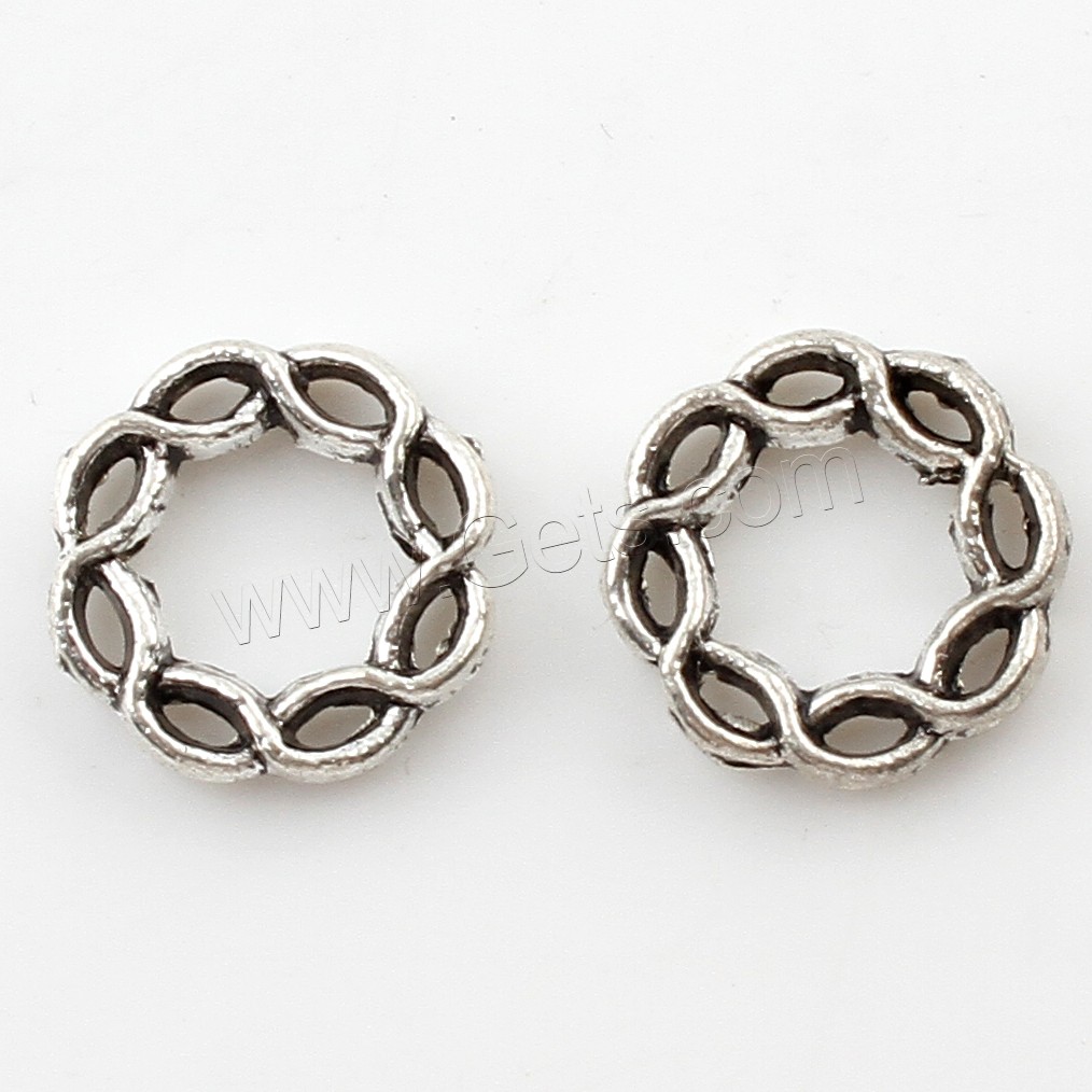 Zinc Alloy Spacer Beads, plated, more colors for choice, 15x15x3mm, Hole:Approx 10mm, Approx 250PCs/Bag, Sold By Bag