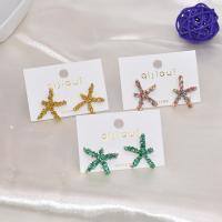 Zinc Alloy Stud Earring, with Sequins, for woman 