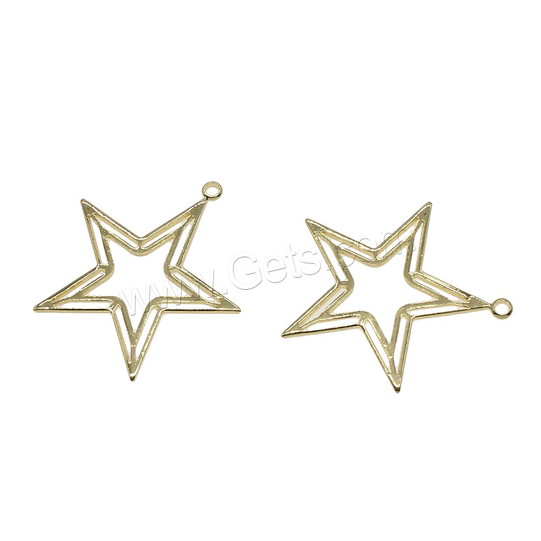Brass Star Pendants, plated, hollow, more colors for choice, 25x23mm, Hole:Approx 1mm, 50PCs/Bag, Sold By Bag