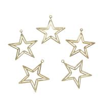 Brass Star Pendants, plated, hollow Approx 1mm 