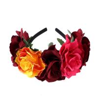Hair Bands, Cloth, with Plastic, Flower, fashion jewelry & for woman, multi-colored, 110mm 