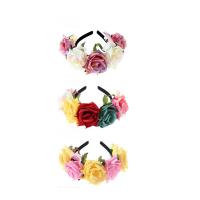 Hair Bands, Cloth, with Plastic, Flower, fashion jewelry & for woman 90mm 