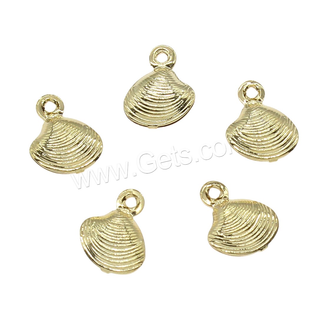 Brass Jewelry Pendants, Shell, plated, more colors for choice, 9x10mm, Hole:Approx 0.5mm, 300PCs/Bag, Sold By Bag
