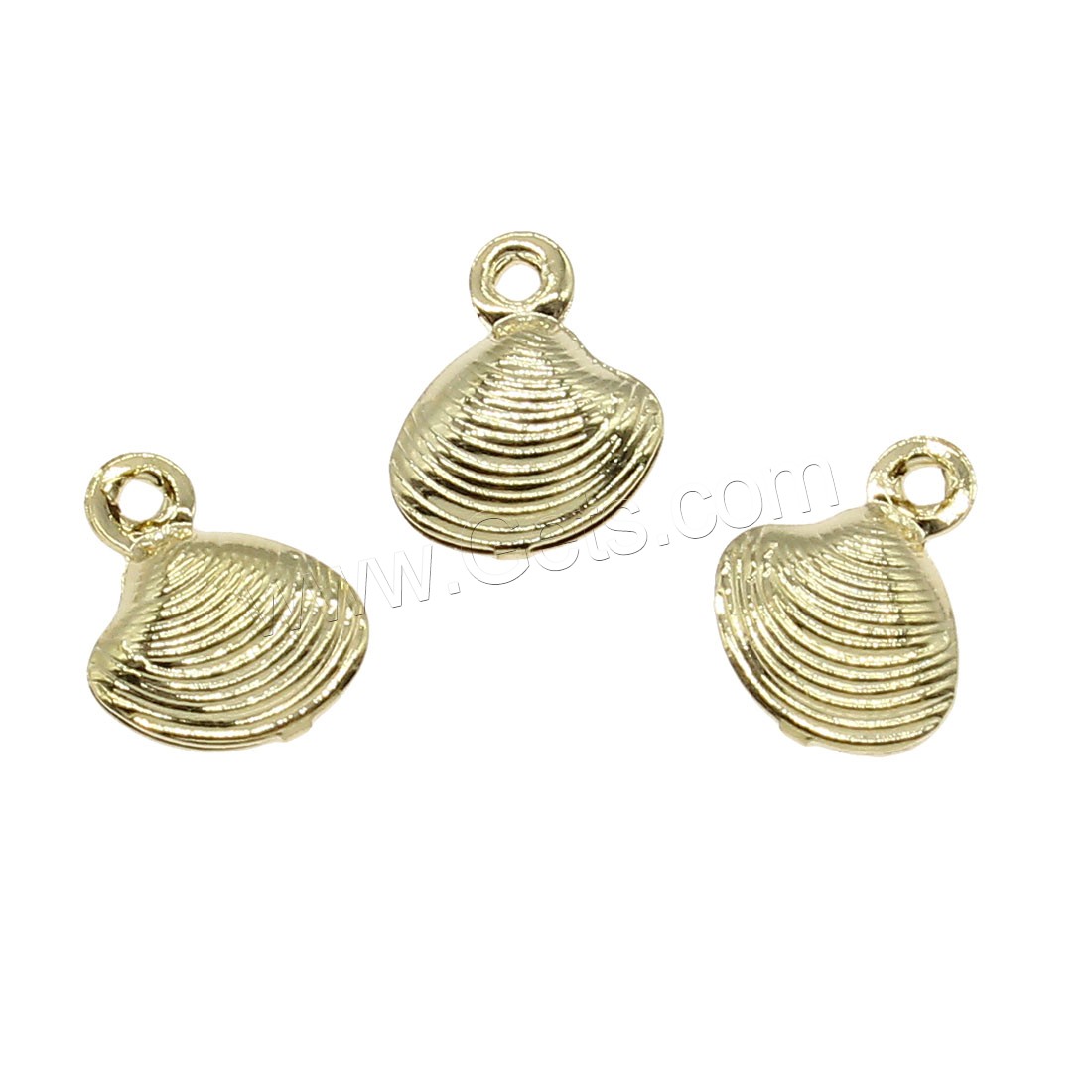 Brass Jewelry Pendants, Shell, plated, more colors for choice, 9x10mm, Hole:Approx 0.5mm, 300PCs/Bag, Sold By Bag