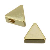 perla de cobre, metal, Triángulo, dorado, 6.5x6x3mm, agujero:aproximado 1.5mm, Vendido por UD