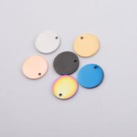 Stainless Steel Pendants, 304 Stainless Steel, Flat Round, plated, fashion jewelry Approx 1.5mm 