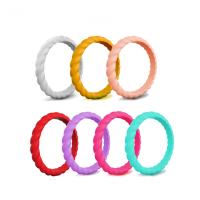silicona Anillo Set, anillo de dedo, unisexo & diverso tamaño para la opción, más colores para la opción, 3x2.5mm, Vendido por Grupo