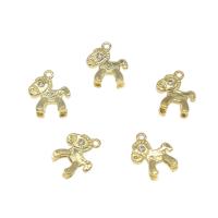 Animal Brass Pendants, Horse, plated, with rhinestone Approx 0.5mm 